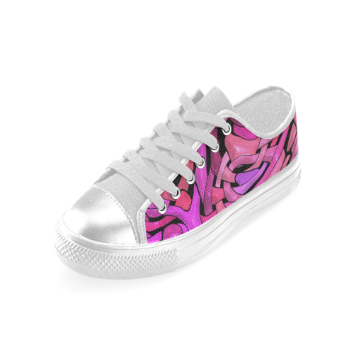 intricate emotions,hot pink Women's Classic Canvas Shoes (Model 018)