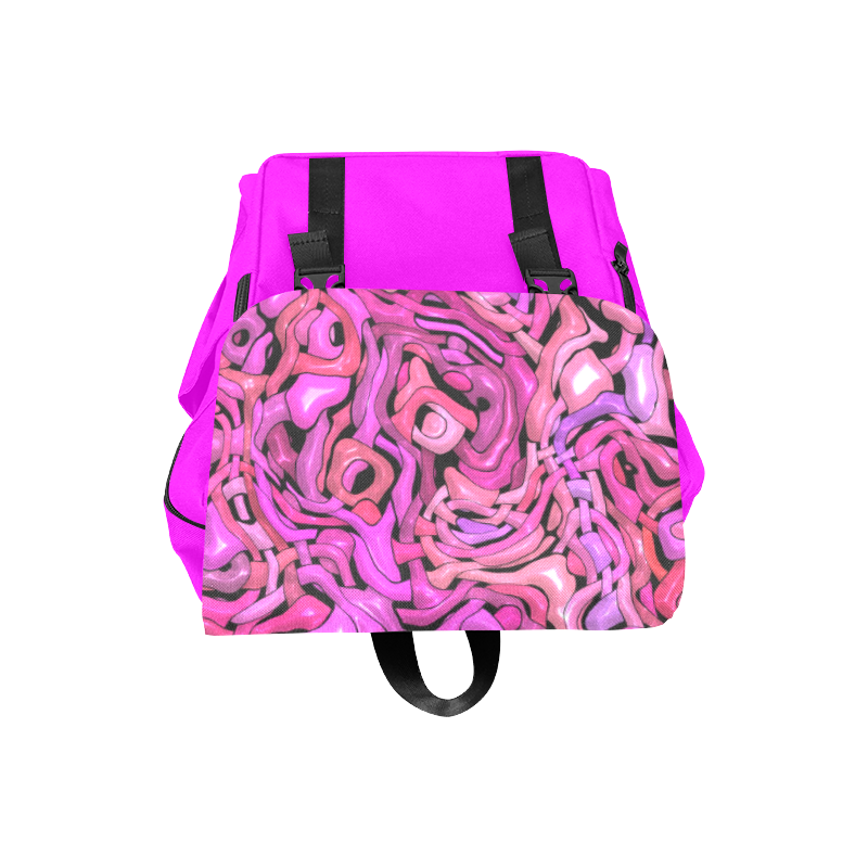 intricate emotions,hot pink Casual Shoulders Backpack (Model 1623)