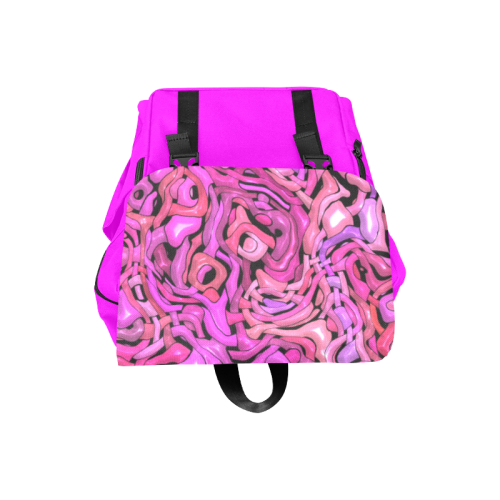 intricate emotions,hot pink Casual Shoulders Backpack (Model 1623)