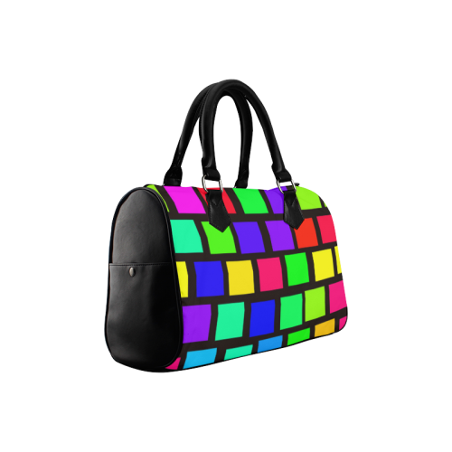 colorful checkered Boston Handbag (Model 1621)