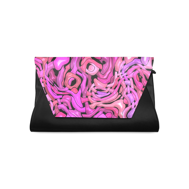 intricate emotions,hot pink Clutch Bag (Model 1630)