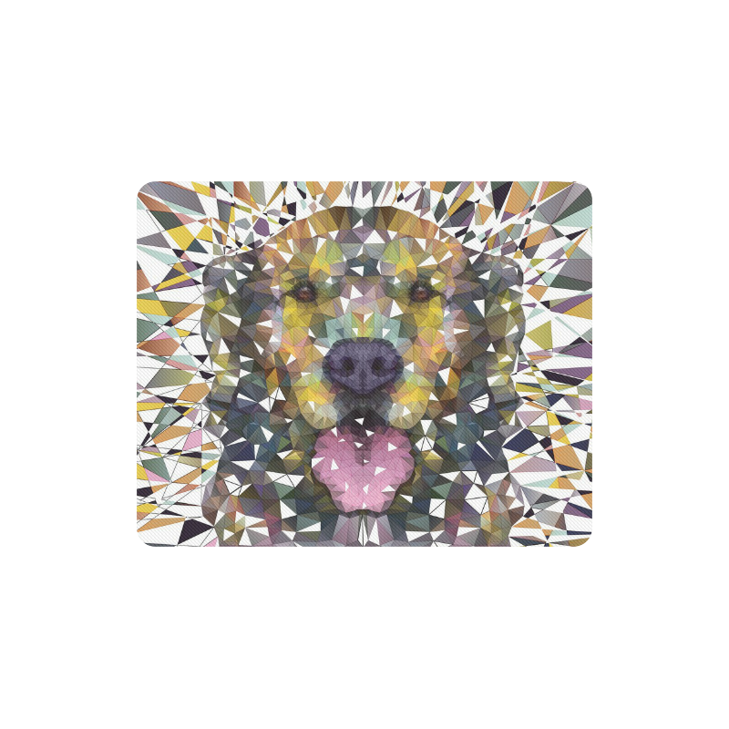 rainbow dog Rectangle Mousepad