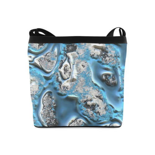 metal art 11, blue Crossbody Bags (Model 1613)