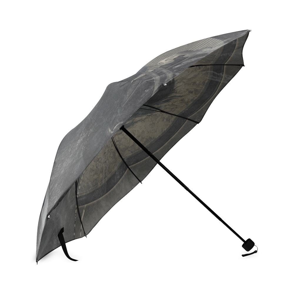 Gothic Friesian Horse Foldable Umbrella (Model U01)