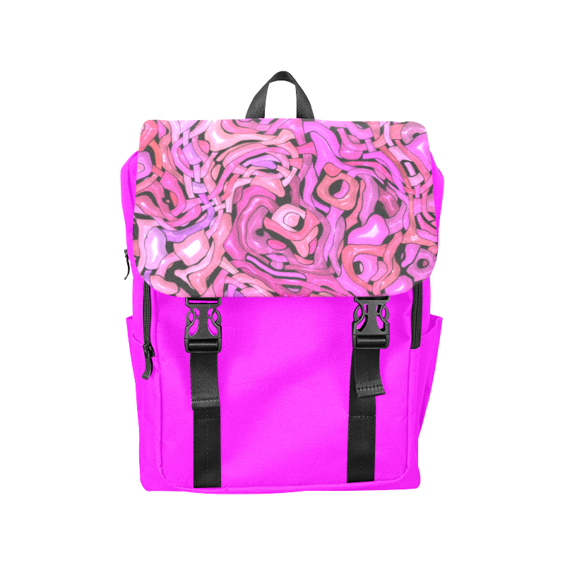 intricate emotions,hot pink Casual Shoulders Backpack (Model 1623)