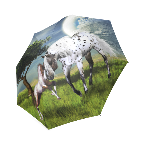 Horses Love Forever Foldable Umbrella (Model U01)
