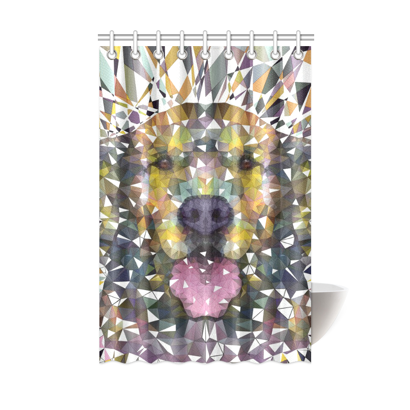 rainbow dog Shower Curtain 48"x72"
