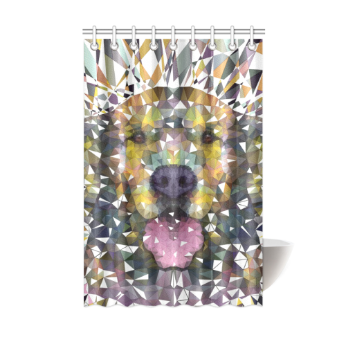 rainbow dog Shower Curtain 48"x72"