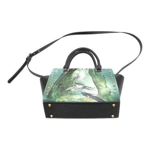 Awesome seadragon Rivet Shoulder Handbag (Model 1645)