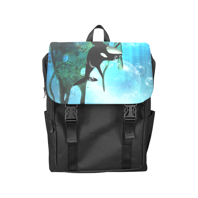 Wonderful orca Casual Shoulders Backpack (Model 1623)