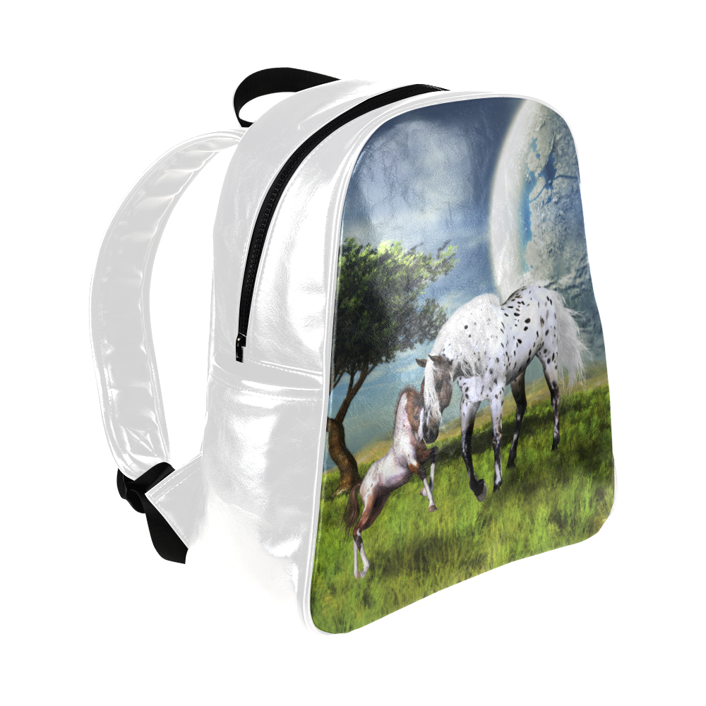 Horses Love Forever Multi-Pockets Backpack (Model 1636)