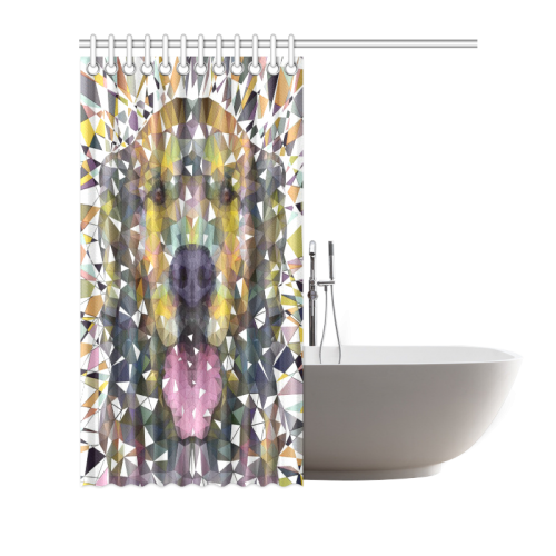 rainbow dog Shower Curtain 72"x72"