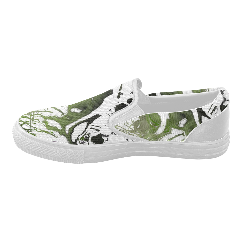 abstract fun Women's Slip-on Canvas Shoes (Model 019)