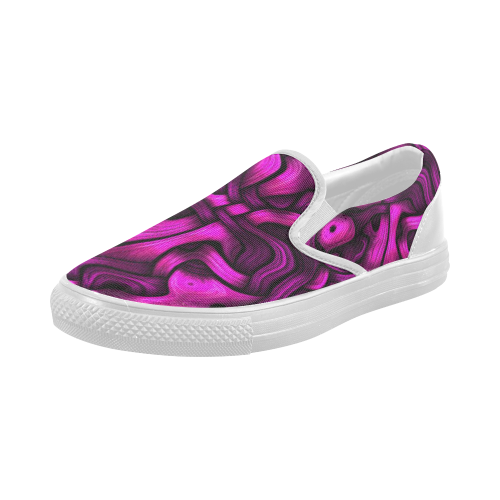 tangled pink Women's Slip-on Canvas Shoes (Model 019)