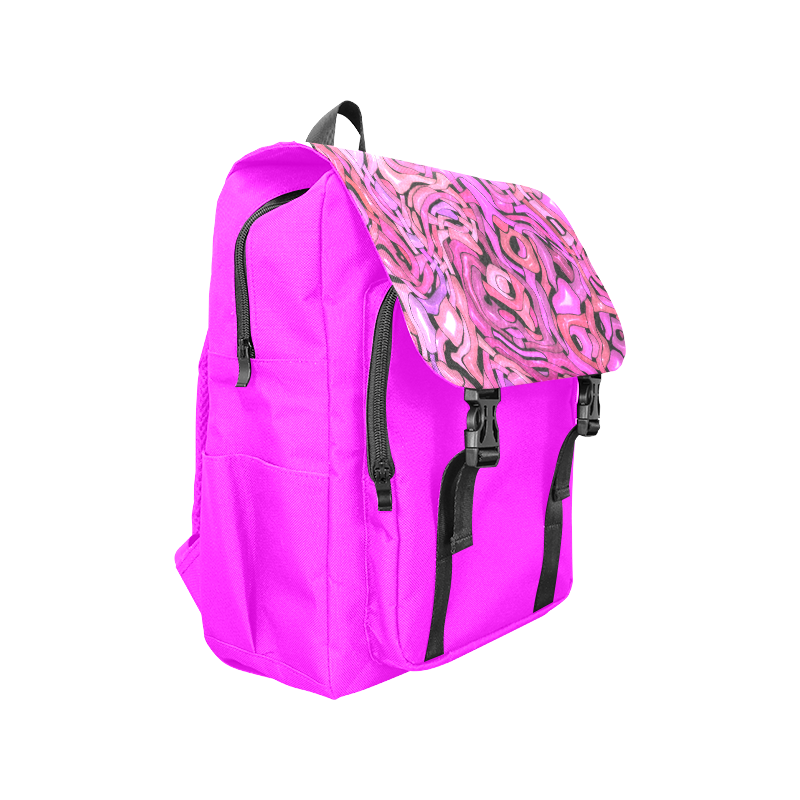 intricate emotions,hot pink Casual Shoulders Backpack (Model 1623)