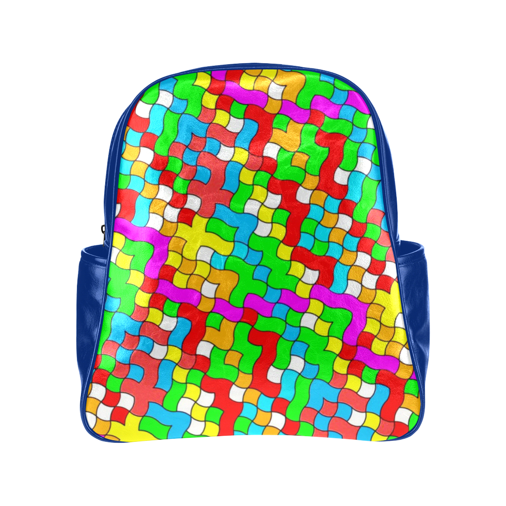 school party colorful Multi-Pockets Backpack (Model 1636)