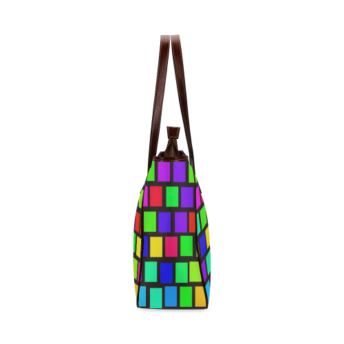 colorful checkered Classic Tote Bag (Model 1644) | ID: D176285