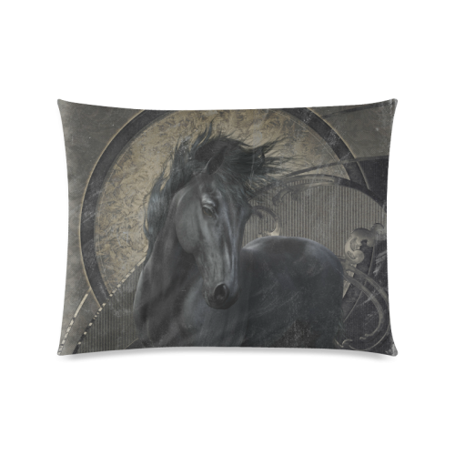 Gothic Friesian Horse Custom Picture Pillow Case 20"x26" (one side)