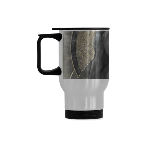 Gothic Friesian Horse Travel Mug (Silver) (14 Oz)