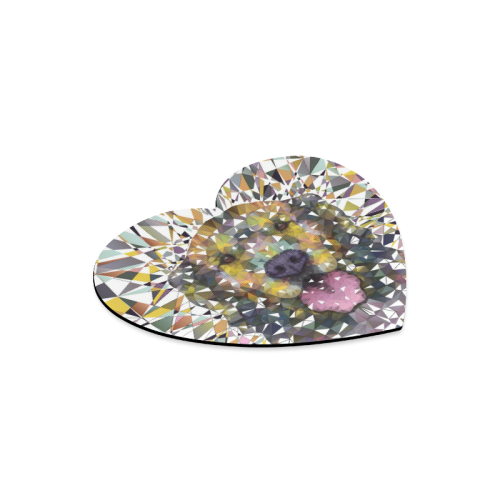 rainbow dog Heart-shaped Mousepad
