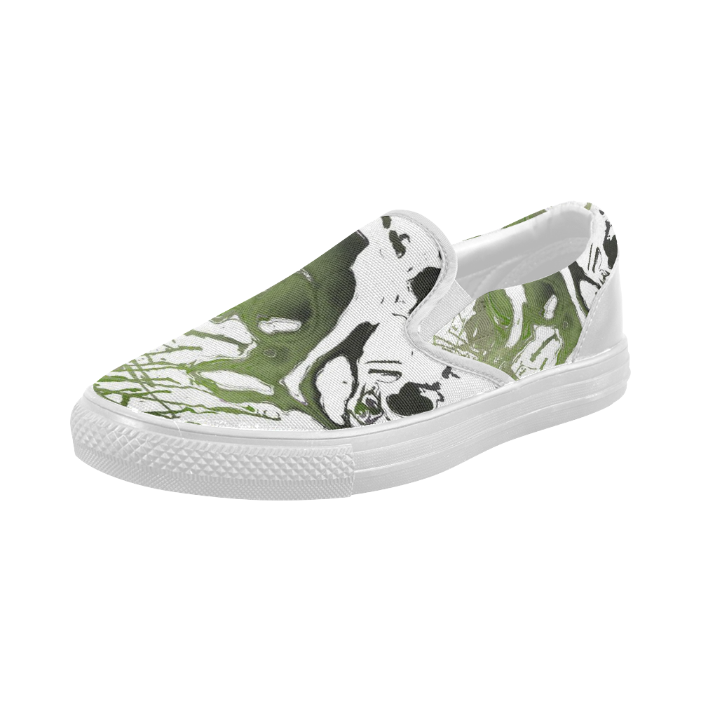 abstract fun Women's Slip-on Canvas Shoes (Model 019)