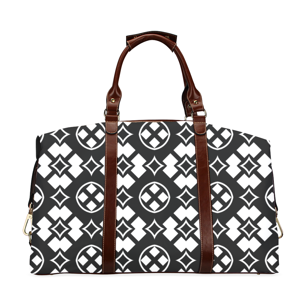 black and white Pattern 3416 Classic Travel Bag (Model 1643)