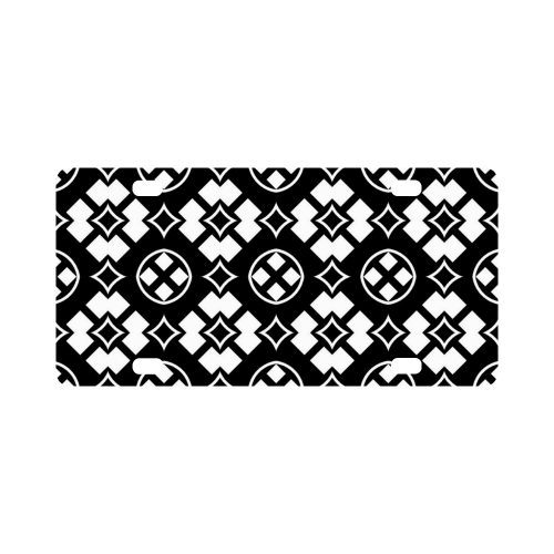 black and white Pattern 3416 Classic License Plate