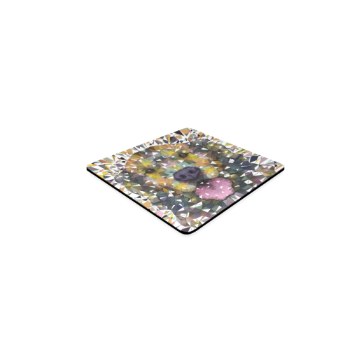 rainbow dog Square Coaster