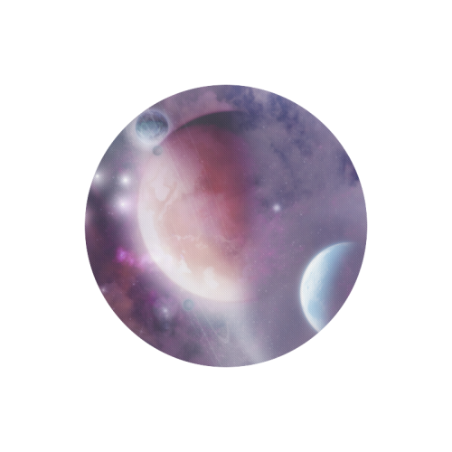 Pink Space Dream Round Mousepad
