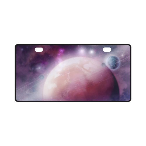 Pink Space Dream License Plate