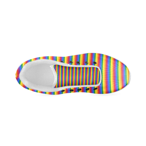 Gay Pride Rainbow Stripes Men’s Running Shoes (Model 020)