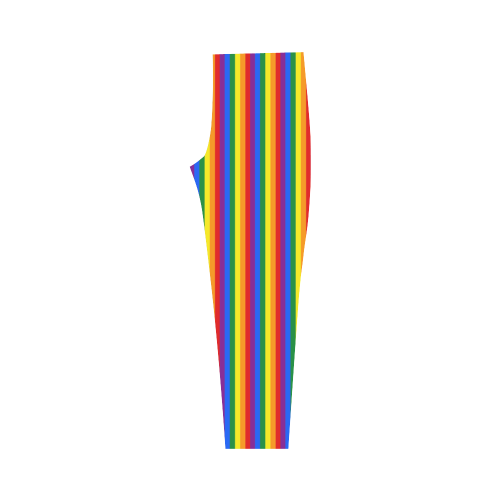 Gay Pride Rainbow Stripes Capri Legging (Model L02)