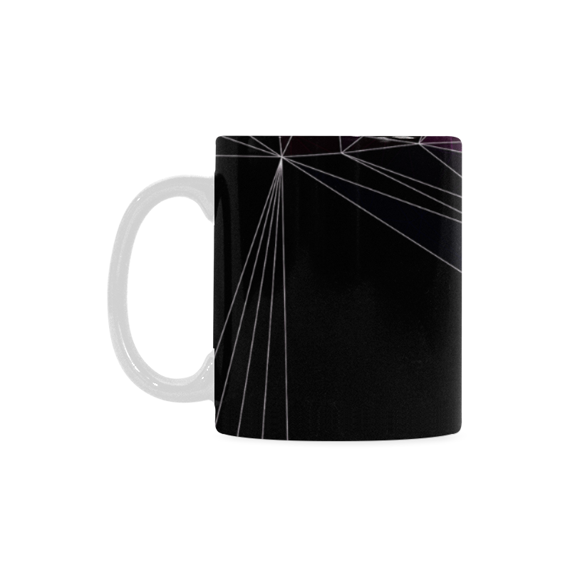 Polygons purple and black White Mug(11OZ)