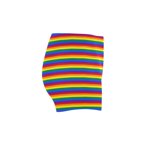 Gay Pride Rainbow Stripes Briseis Skinny Shorts (Model L04)