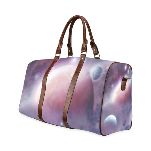 Pink Space Dream Waterproof Travel Bag/Large (Model 1639)