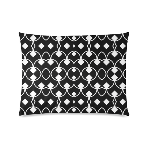 black and white Pattern 4416 Custom Zippered Pillow Case 20"x26"(Twin Sides)