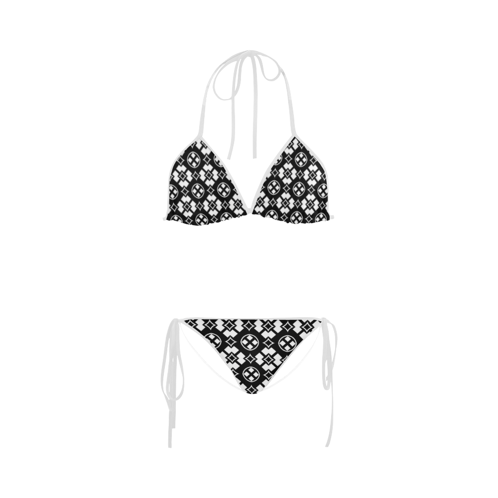 black and white Pattern 3416 Custom Bikini Swimsuit