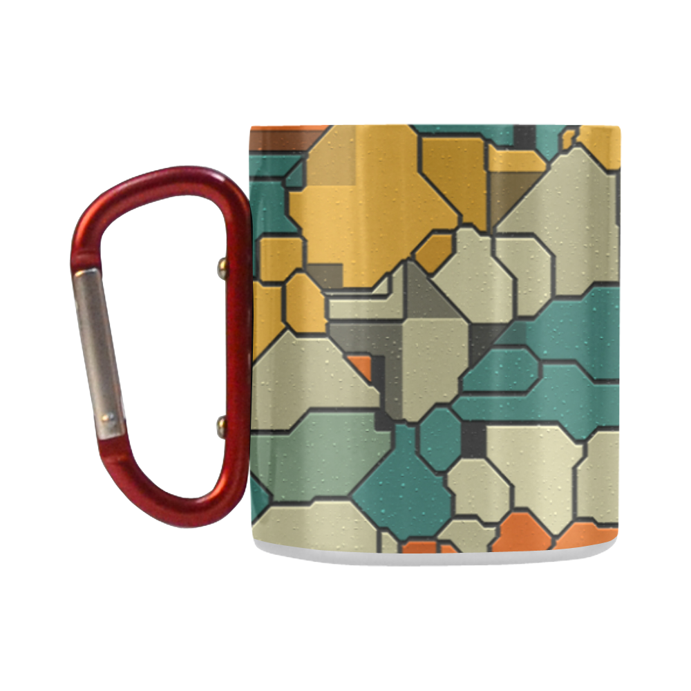 Textured retro shapes Classic Insulated Mug(10.3OZ)
