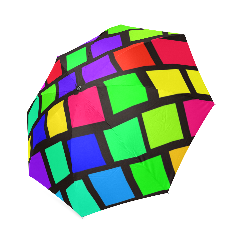colorful checkered Foldable Umbrella (Model U01)