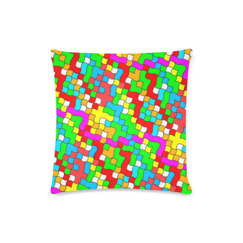 school party colorful Custom Zippered Pillow Case 16"x16"(Twin Sides)
