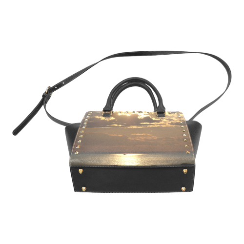 Awesome Sea Scene Rivet Shoulder Handbag (Model 1645)