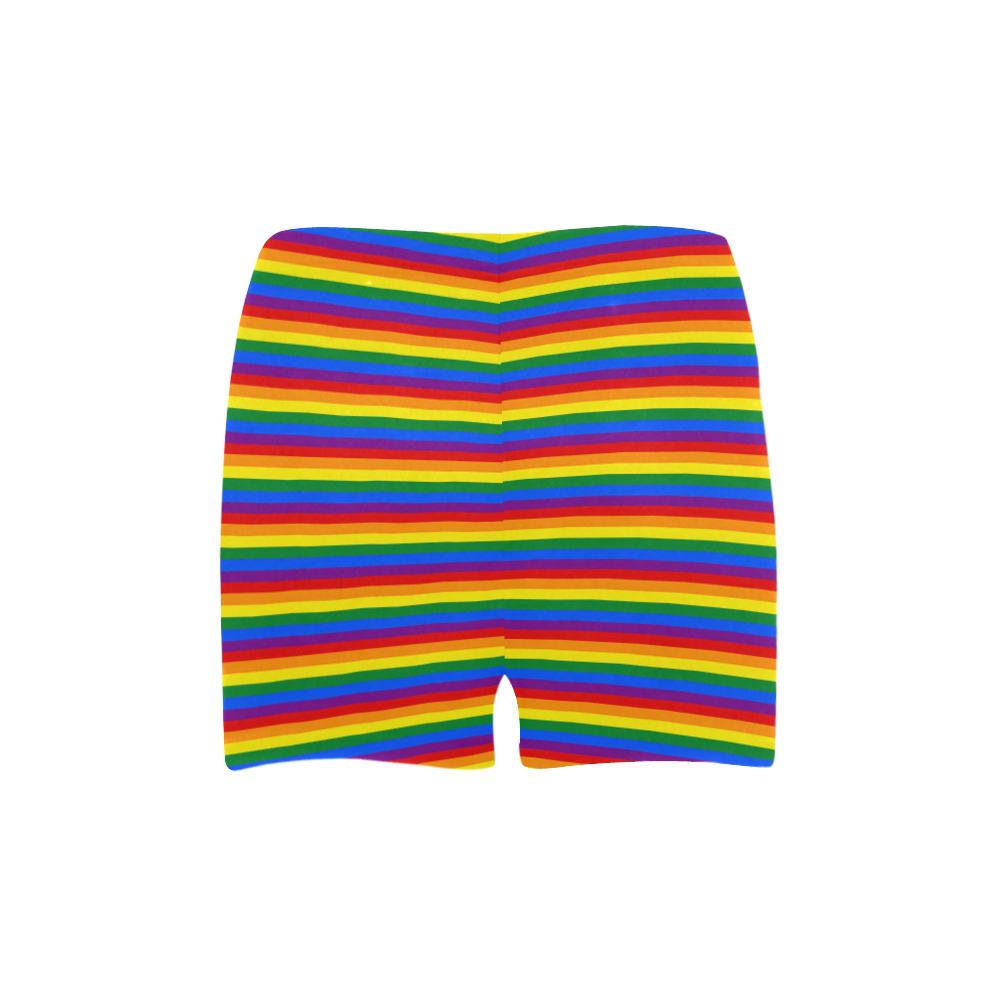 Gay Pride Rainbow Stripes Briseis Skinny Shorts (Model L04)