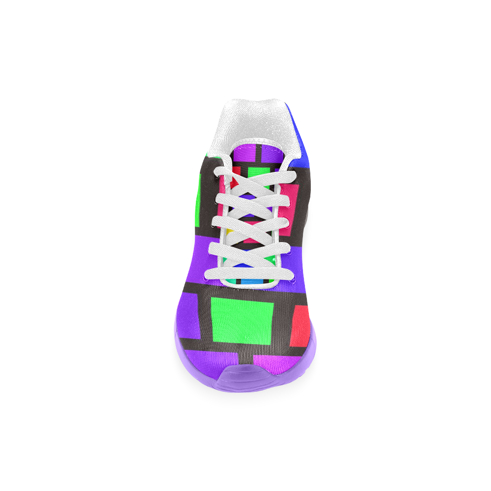 colorful checkered Women’s Running Shoes (Model 020)