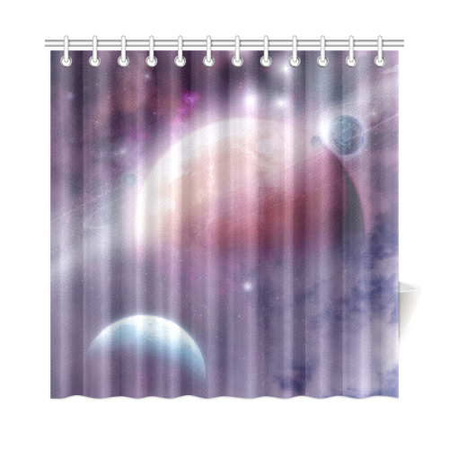 Pink Space Dream Shower Curtain 72"x72"