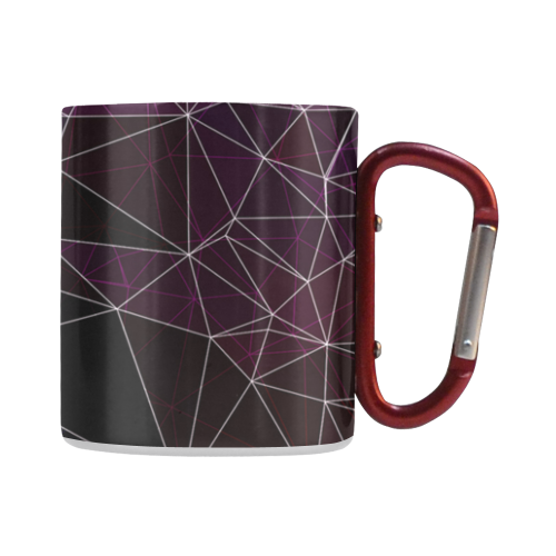 Polygons purple and black Classic Insulated Mug(10.3OZ)