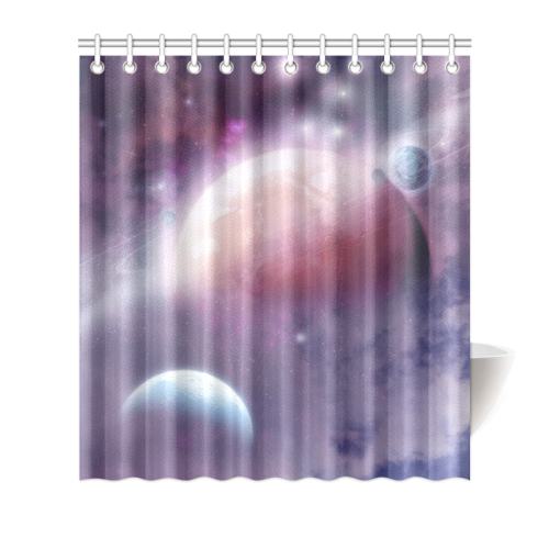 Pink Space Dream Shower Curtain 66"x72"