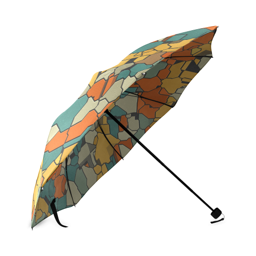Textured retro shapes Foldable Umbrella (Model U01)