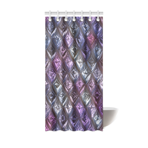 rhombus, diamond patterned lilac Shower Curtain 36"x72"