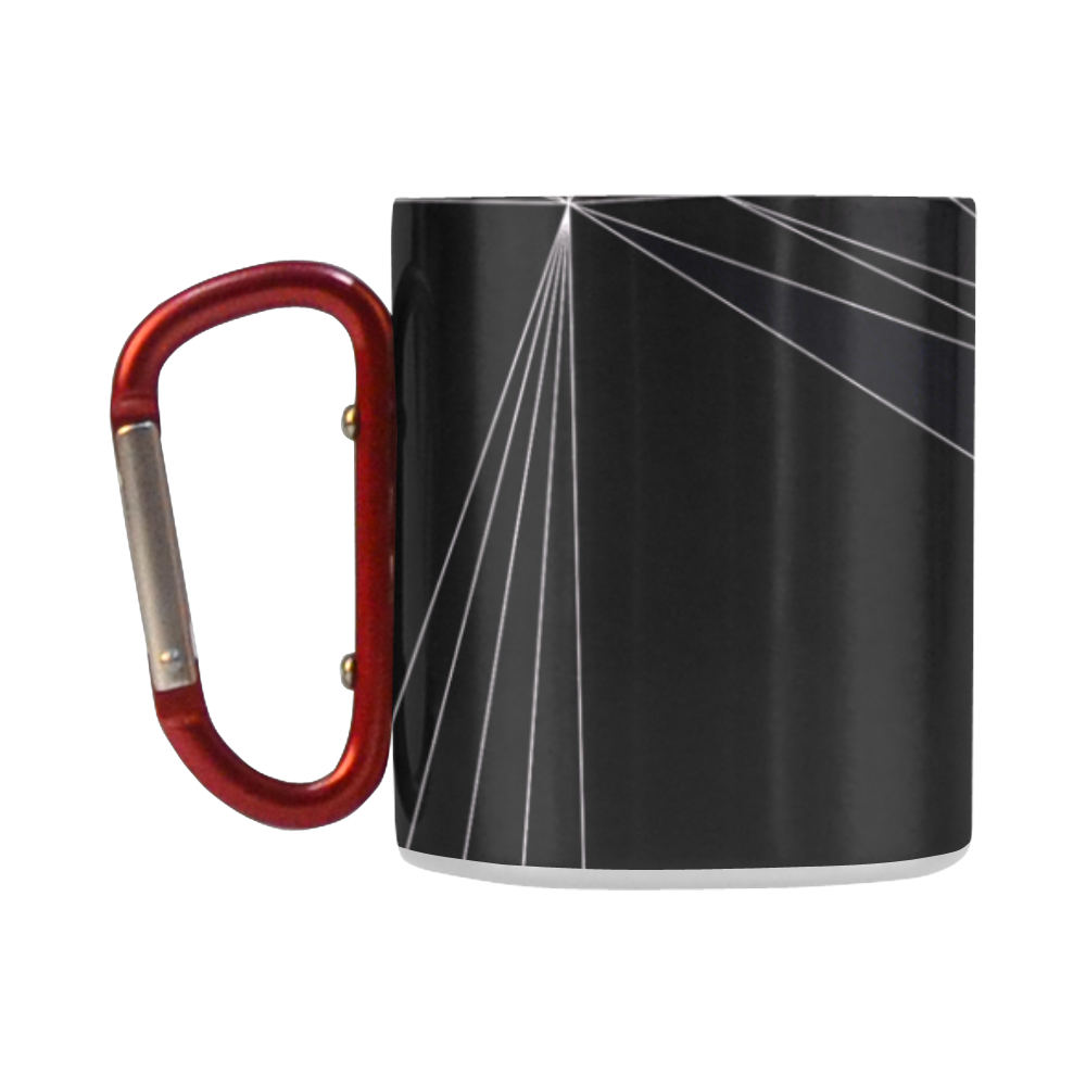 Polygons purple and black Classic Insulated Mug(10.3OZ)