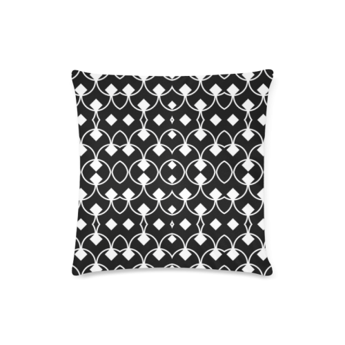 black and white Pattern 4416 Custom Zippered Pillow Case 16"x16"(Twin Sides)